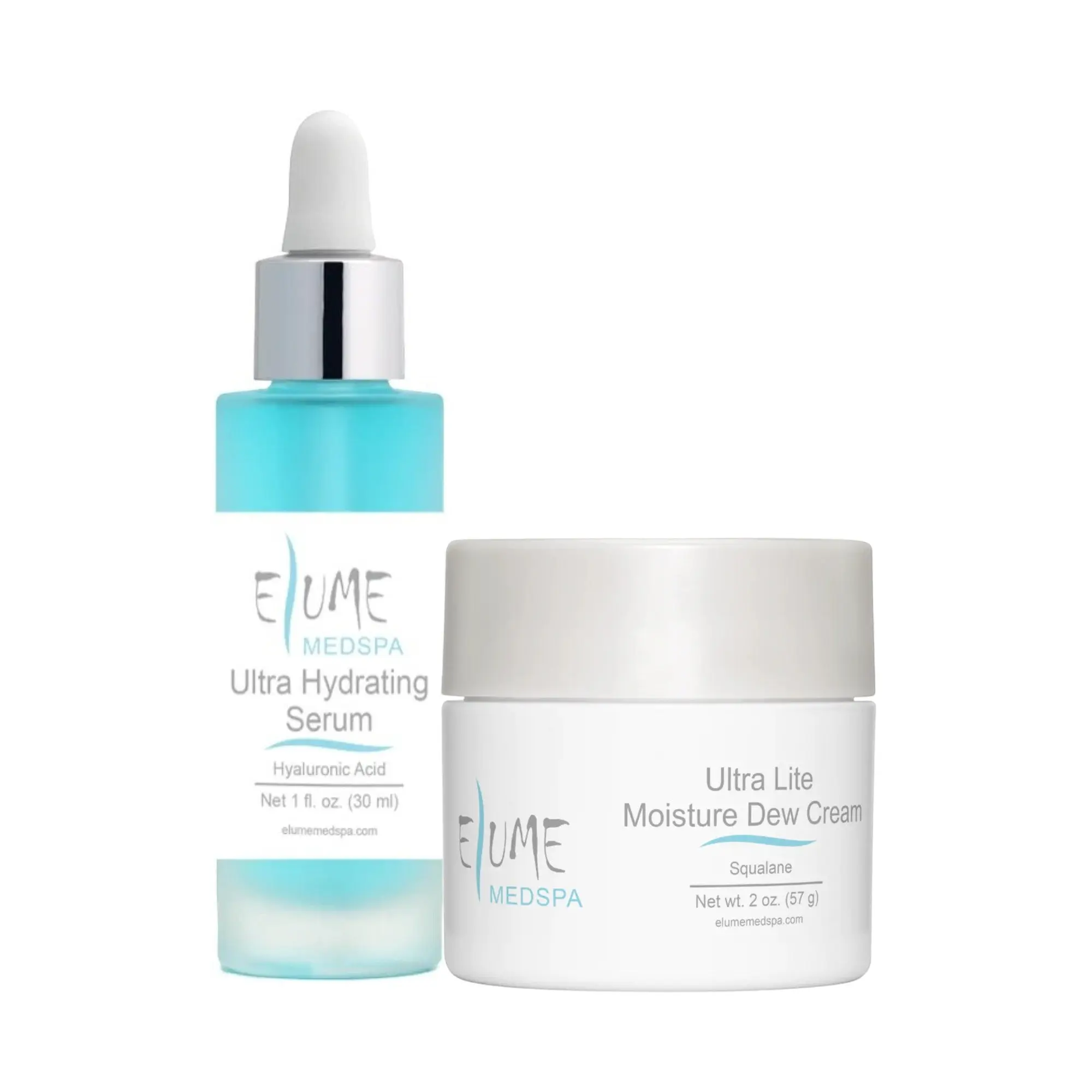 The Ultra Hydrating Bundle: Elume Ultra Hydrating Serum + Elume Ultra Lite Moisture Dew Cream