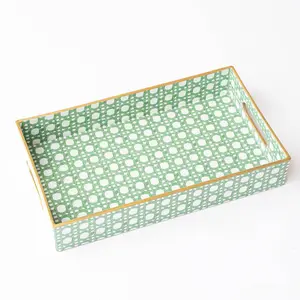 Cane Design Vanity Tray - Green