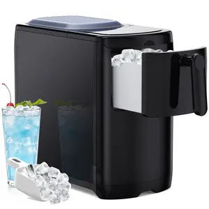 COWSAR Bullet Ice Maker, 6 Pcs in 8 Mins, 18 Lbs/Day, Countertop Ice Maker with Self-Cleaning & Pull-Out Basket, Low Noise for Home, Kitchen, Camping