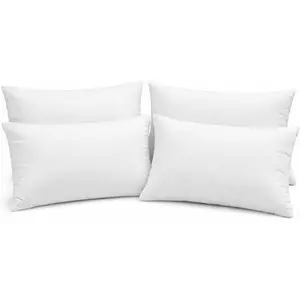 12 x 20 Pillow Inserts Set of 4 – Rectangular Cushion Forms with Resilient Polyester Fill, Soft Support for Sofa, Bed & Lumbar Covers