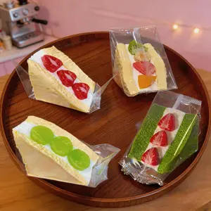 Fruit Sandwich Squishy Toy, Handmade Soft Mochi Squeeze Toy, Realistic Food Shape Stress Relief Fidget Toy for Anxiety, Cute ASMR Sensory Toy for Kids Adults Desk Decor