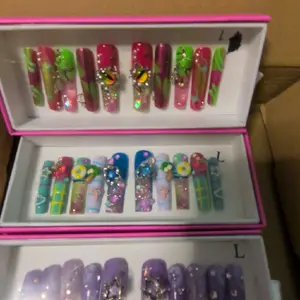 Salon Quality Luxury Acrylic Handmade Press On Nails Multi-Pack, Including Glue Tabs, Acrylic False Nail Kit for Beauty & Personal Care, Salon Quality Nails