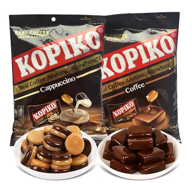 2 Packs Kopiko Cappuccino Candy 4.23 Oz.Bold-Tasty Hard Candy from Indonesia with Real Coffee Extract – A Satisfying Boost for On-the-Go Energy Snack Bonbon Sweet balls