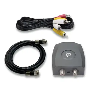 SatelliteSale RF Modulator RCA Composite to RF Coaxial Converter Includes AV RCA Cable and Power Cable