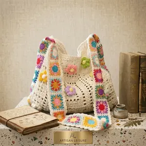 Women's Retro Floral Patchwork Messenger Bag - Boho Crossbody Shoulder Tote, Hand-Washable Lightweight Casual Purse, Ideal for Daily Use & Outdoor Activities
