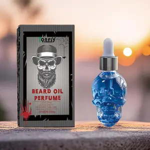 Men's Beard Oil Perfume, 1 Box Portable Long Lasting Moisturizing Hydration Beard Oil, for Personal Care, Daily Use for Men, Halloween, Beard Grooming
