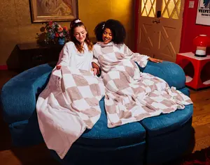 Snuggie Reversible: The Blanket with Sleeves for Hands-Free Warmth - Two Styles in One Cozy and Versatile Snuggie - One Size fits most Adults!