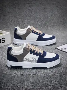 Men's White Casual Sneakers | Breathable Chunky Sole Design | Versatile Everyday Wear Walking Shoes