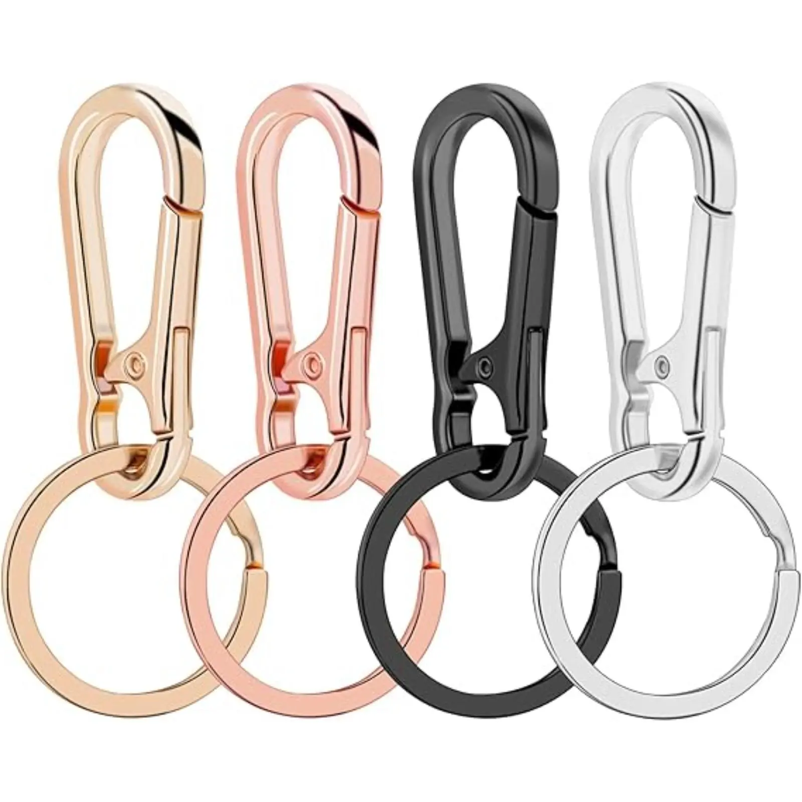 Premium Zinc Alloy Key Clip Ring - Durable & Stylish Keychain Accessory for Home Car, Cut Keyring Accessories, Compact Portable Design, Rust-Resistant, Lightweight, Easy Pocket Carry, Ideal for DIY & Customization