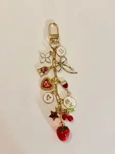 Tropes & Cherries Charm Chain for Kindle, Nook, Kobo, E-reader, Tablet, Handbag, Planner | Cute Accessories | Clip-On Accessories