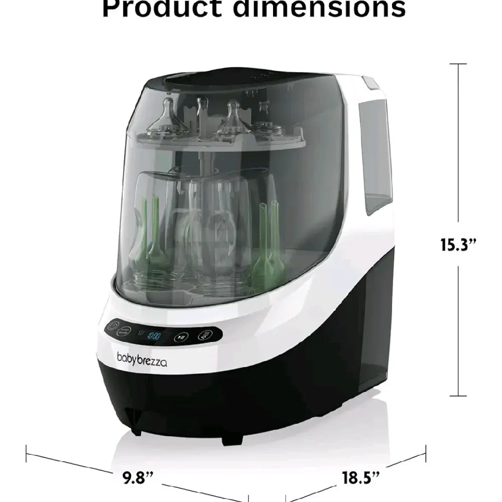 Baby Brezza Bottle Washer Pro - All in One Machine for Cleaning Baby Essentials like Bottles & Pump Parts - Sterilizer & Dryer Appliance