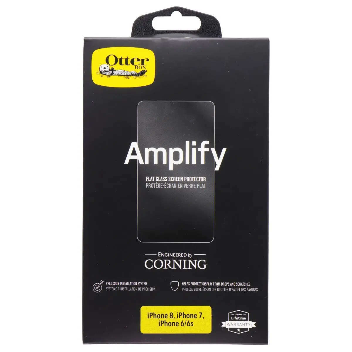 OtterBox Amplify Flat Glass Screen Protector for iPhone 6/6s/7/8 - Durable, Smooth, Resistance, Wireless-Safe Design for Mobile Devices