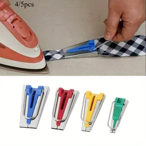 4/5pcs Set Bias Tape Maker Splicing Cloth Maker Binding Tool Overlocking Stitch Quilting Sewing Accessories Sewing Supplies Kit DIY Craft Needle Crafts Kit