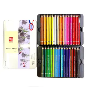 Dream Series 48 Color Water-Soluble Colored Pencils, Beechwood Construction, Triangle Rod, Triangular Grip Art Coloring Drawing Supplies, Comfortable Grip, Ideal for Students & Artists, Drawing Set