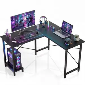 50 Inch L Shaped Desk - Computer Desk Corner Desks Gaming Desk PC Table with CPU Stand for Home Office Dorm Sturdy Writing Workstation