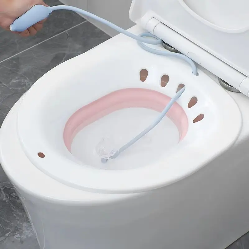 Sitz Bath for Hemorrhoids, Collapsible Sitz Bath Kit for Women, Postpartum Care, Sitz Bath for Toilet Seat, Comfortable Relief, Home Goods