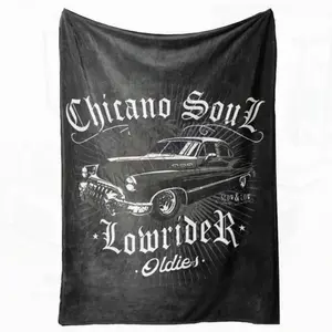 Soft Sofa Flannel Blanket Stylish Lowrider Chicano Culture Lowrider Scene Mexican American Los Angeles y Chicana Rider Accessory chicano blanket