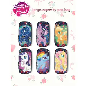 1-Pack, high-value student large-capacity stationery box, pencil case, cute pen holder, cute animation style, suitable for home decoration, party gifts, home and party supplies, gifts