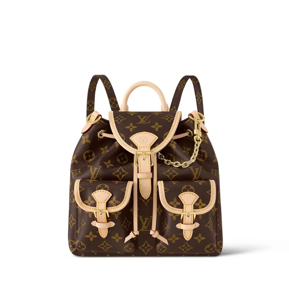 Pre-owned Louis Vuitton Excursion Drawstring Backpack Monogram Canvas, Microchip Version, Very Good Condition, Elegant Backpacks, Monogram Travel Bags (2503335)