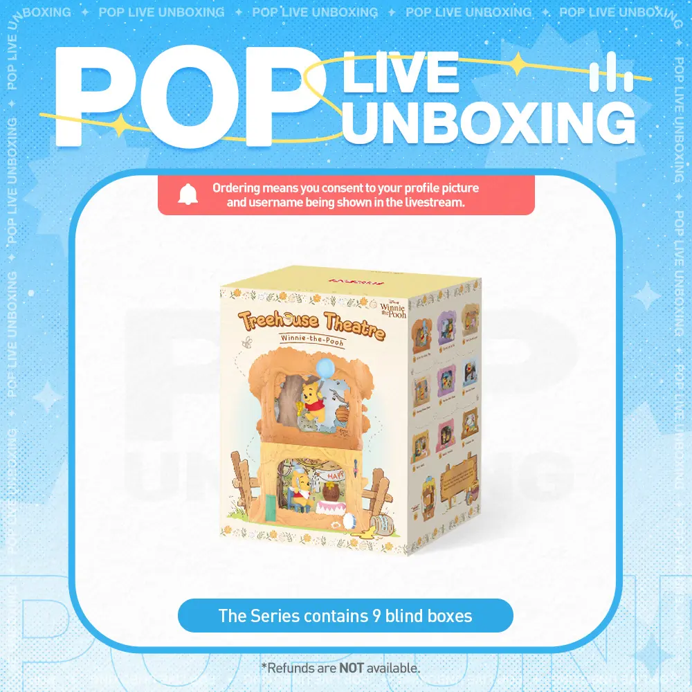 [POP NOW] POP MART Winnie-the-Pooh Treehouse Theatre Series Figures Blind Box LABUBU Fun Toy