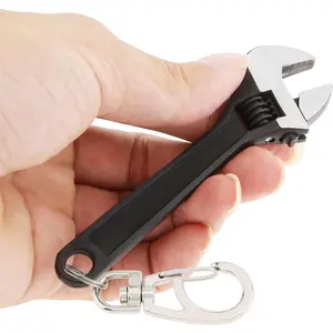 Compact Adjustable Mini Wrench Keychain, Convenient Spanner Keyring Pendant, Creative Hand Tool Accessory for Tools & Hardware Use
