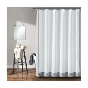 Block Border Shower Curtain Single 72" x 72" byLush Decor
