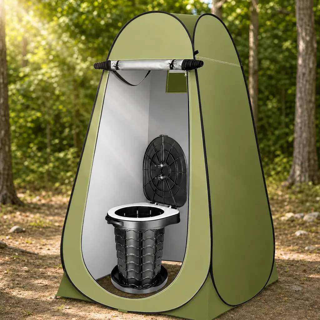 Camping Essentials Outdoor Portable Toilet Travel Foldable Toilet for Car Camping Toilet Portable Potty for Adults and Kids