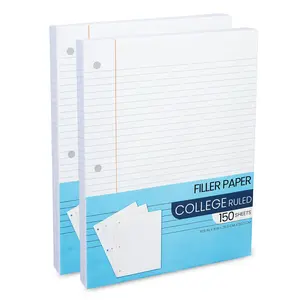 College Ruled Loose Leaf Paper, 10.5” X 8" - College Ruled Filler Paper for 3 Ring Binders - 150 Sheets