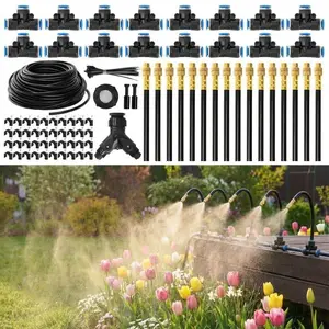 98ft Drip Irrigation System – 1/4" Adjustable Atomizing Sprinklers – Automatic Watering Kit – Durable PVC Tubing – Easy DIY Installation – Ideal for Garden, Lawn, Greenhouse, Raised Beds