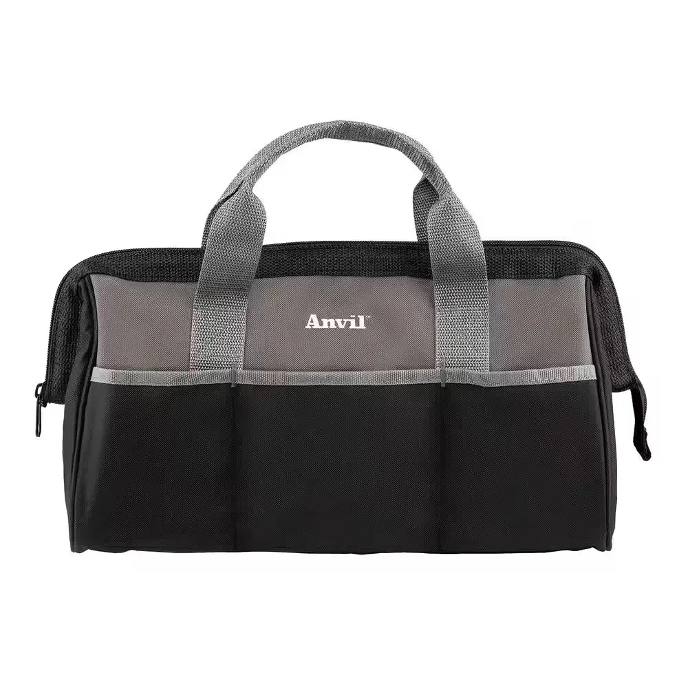 16 in. Tool Bag with Supplier Warranty - Black & Gray Organizer for Compact Storage and Versatile Access Portable Tool Bag Tool Pouch