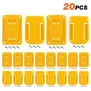 Tool Holders for Dewalt 20V/12V Drill Tool Mount Fit for Milwaukee M18 Tools M18 Lithium Battery Pack Yellow 20 Pack