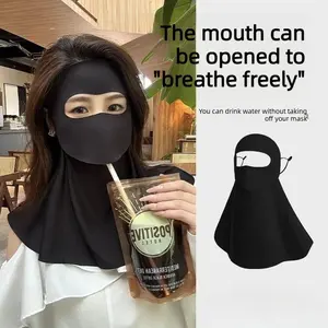 Drinkable sunscreen full-face mask for summer, UV protection, sunshade, high-value women's face mask.