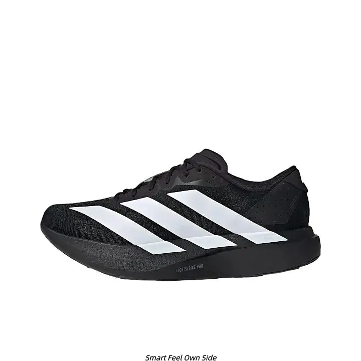 Men Women Black White Contrast Stripes Low Top Performance Running Shoes Breathable Knit Mesh Upper Lightweight Cushioned Thick Midsole Non Slip Rubber Outsole Comfort Athletic Sneakers for Marathon Training Daily Jogging Sports Workout