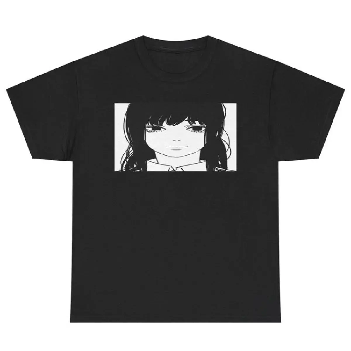 Men's Anime Quote Graphic-Print Short-Sleeve Crew-Neck Cotton T-Shirt - Unisex Otaku Fit Top Garment, Casual Daily-Wear Tee