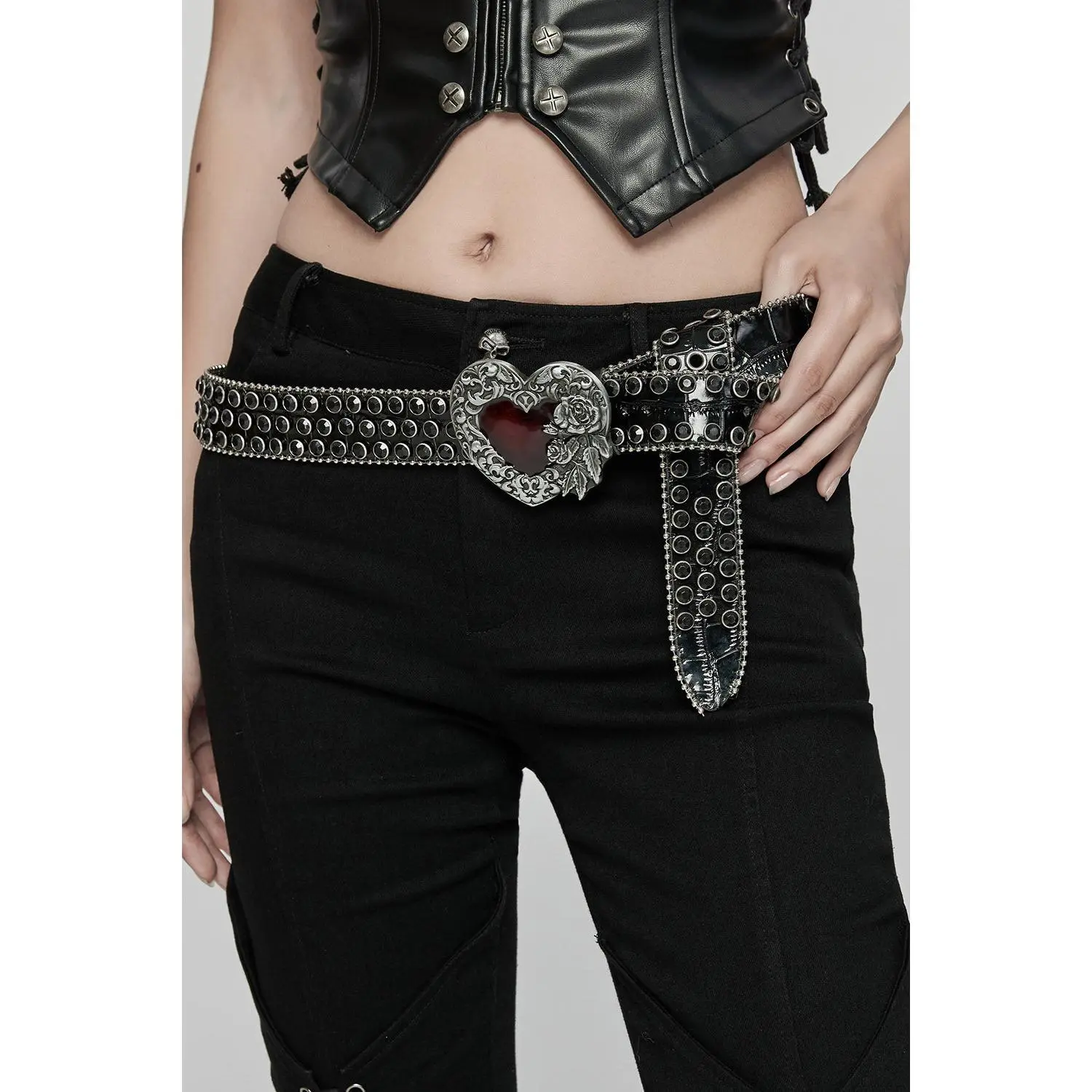 Queen of Hearts Studded Belt