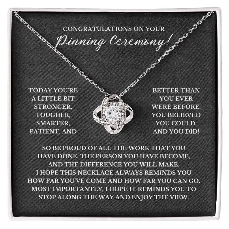Pinning Ceremony Necklace Gift, Nurse Graduation Gift, Nursing School Graduation Necklace Gift, CNA graduation gift, RN Gift, Necklace With Message Card and Box, Gift for Birthday