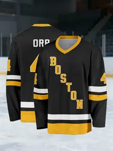 Boston Hockey Jersey #4, ORR, Comfortable and breathable, quick-drying, perfect for athletic training, an ideal gift choice.
