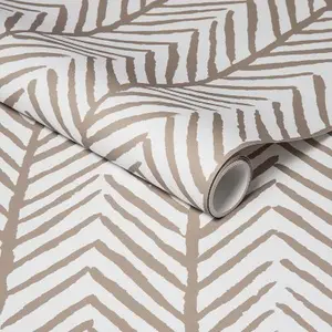Threshold Herringbone Stripe 198"x20" Peel and Stick Wallpaper Neutral, Tan