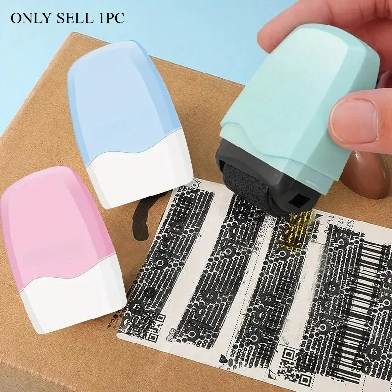 Privacy Protective Roller Stamp, 1 Count Identity Theft Prevention Stamp, Address Confidentiality Stamp, Custom Stamp, Security Roller Stamp, Office Stationery & Supplies