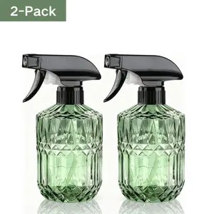 2-Pack Glass Handheld Spray Bottles, 450ml/15.8oz Refillable Sprayers With Adjustable Nozzles, Suitable For Indoor Plant Care, Gardening Watering, Spring Cleaning, Hair Styling Spray, And Car Detailing