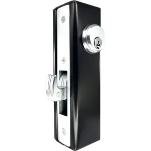 Sliding Gate Lock - Hook Bolt Mortise Lock - Weldable Steel Hook Lock for Sliding Gate - Double Cylinder 1-1/8" Backset - Metal Gate Lock - Weld  Hook Lock for Rolling Gate Sliding Gate