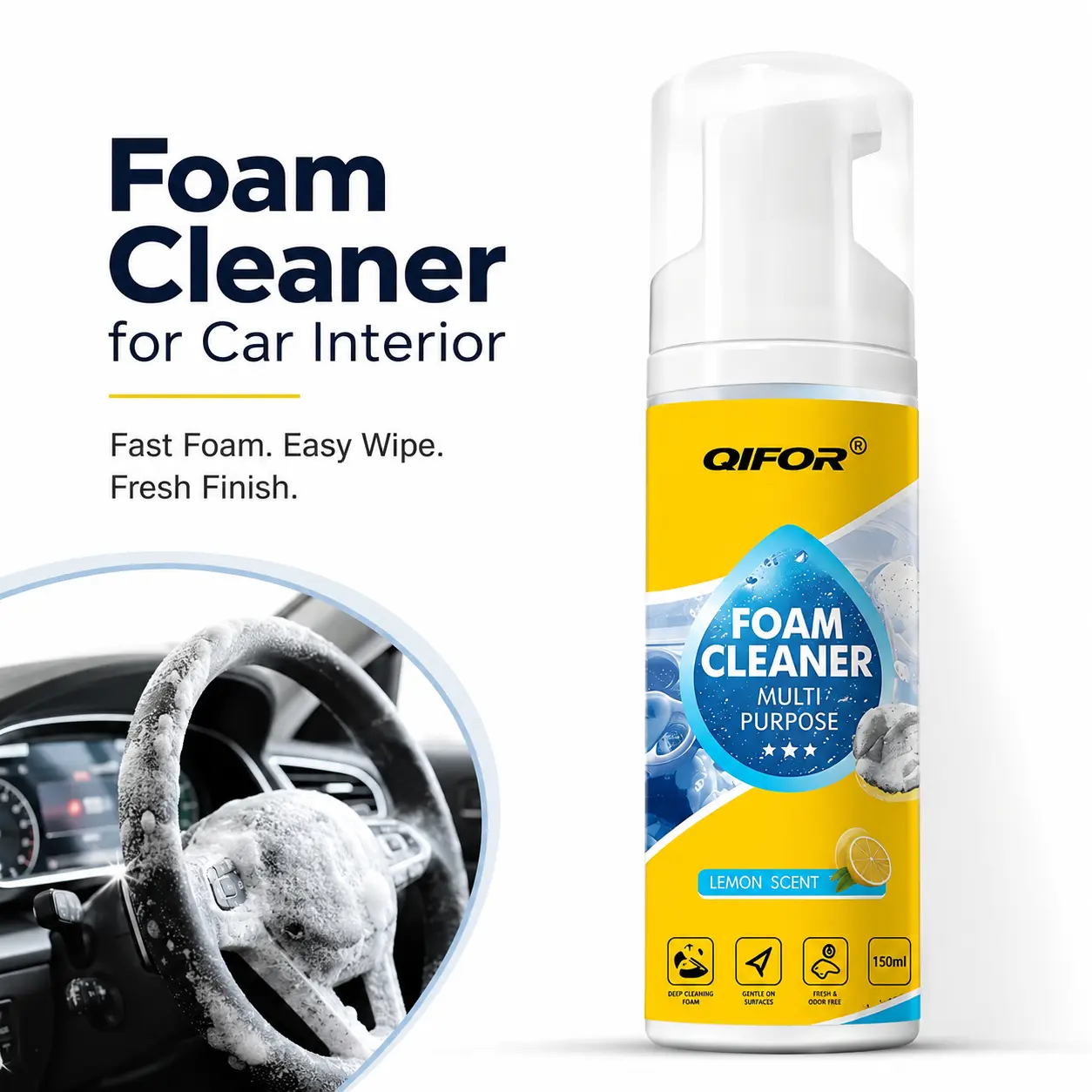 Multipurpose Foam Cleaner Spray for Sofa Carpet Kitchen Bathroom and Household Cleaning