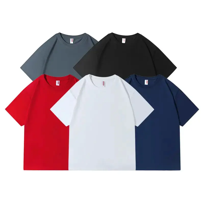 5-Pack 100% cotton Alimens&Gentle Men's Slim Fit Crew Neck Casual T-Shirts - Super Soft, Tagless, Essential Tees for Everyday Wear Breathable Streetwear
