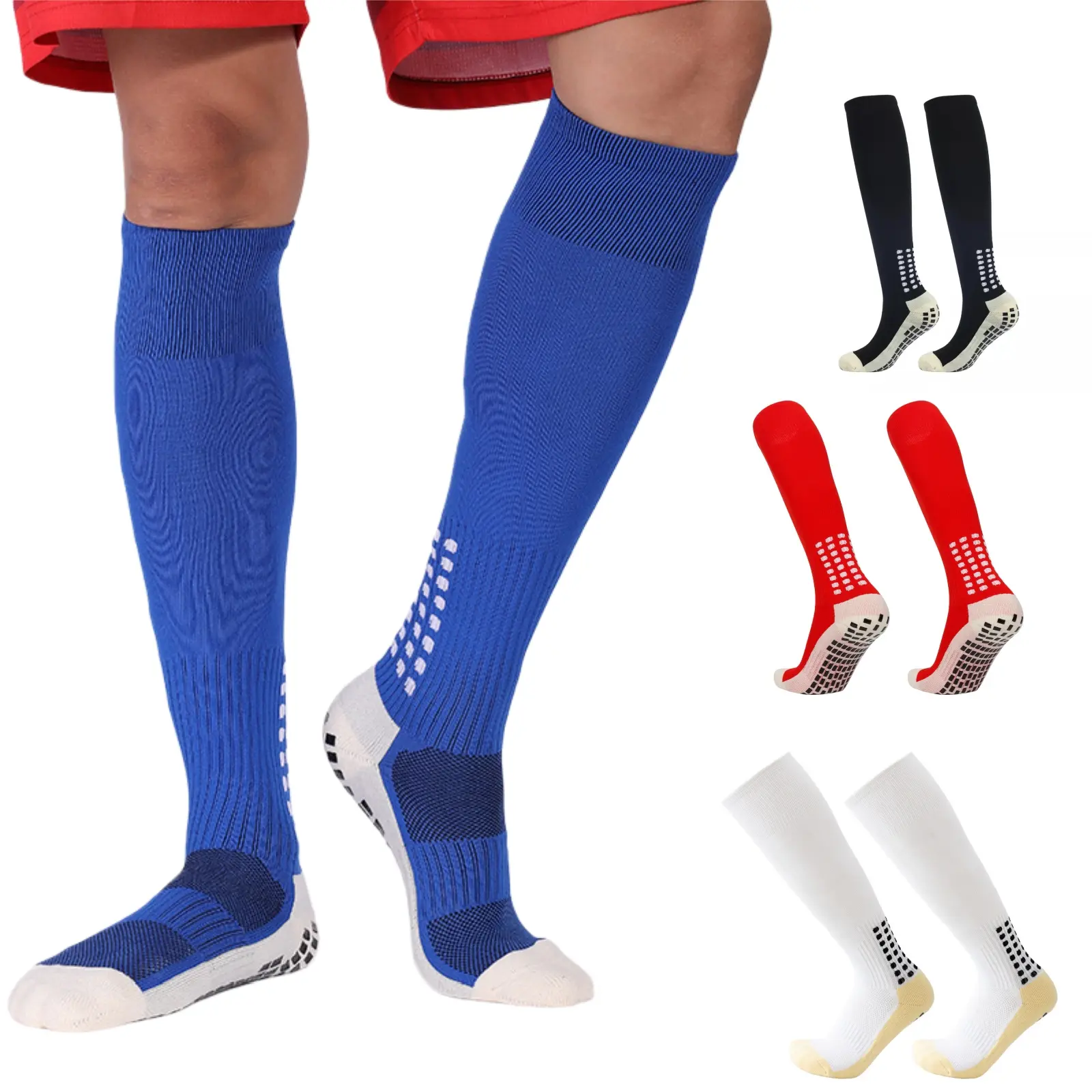 Men's high-top anti-slip sports socks (with anti-slip pads) - Provide excellent support and enhance performance in team sports such as basketball