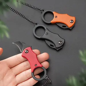 Mini Folding Pocket Knife Keychain - High Hardness Stainless Steel, Multi-Functional Tool for Camping, Backpacking & Everyday Carry (EDC) |   Compact and Portable Gift for Men tactical
