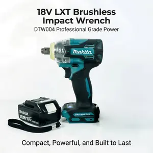 Makita DTW004 18V Brushless Impact Wrench 1/2 Inch Drive For Automotive Repair And Maintenance Cordless Drill Household Tool Set power diy