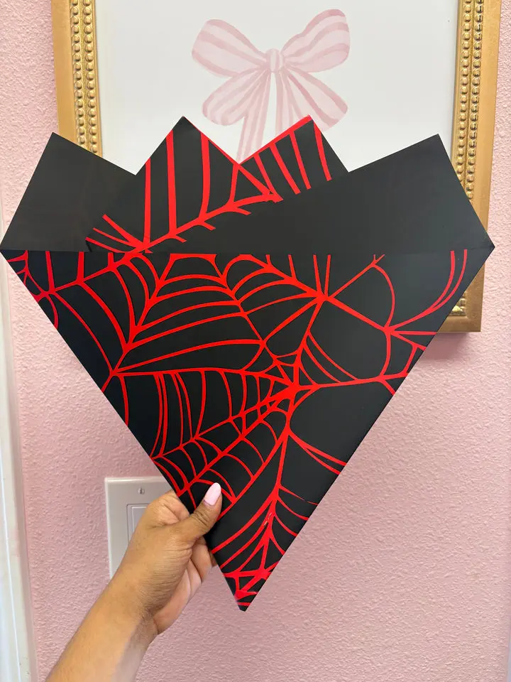 Red spider web 🕷️🕸️ solid black