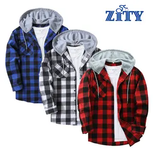 ZITY 3-Pack Men's Flannel Hoodie Shirts: Casual Plaid Pullover Sweatshirts & Tops - Long Sleeve Menswear Jacket - Wetsuit-Soft Fabric - California Outfit Stylish Hooded with Pocket Streetwear tiktok shop deals gifts for him