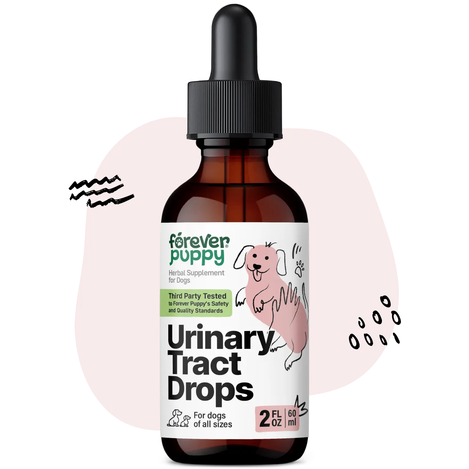 Urinary Tract Drops for Dogs - Bladder Supplement w/Corn Silk & Chanca Piedra Stone Breaker - Dog Food Supplements - Sugar & Alcohol-Free Liquid Drops - 2 oz
