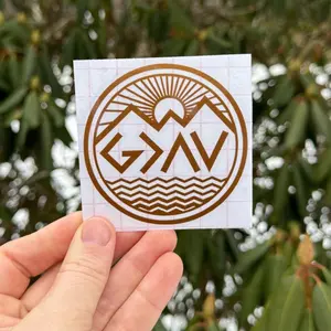 Inspirational Religious "God is Greater Than The Highs and Lows" Pre-Cut Multi-Size Universal Car Sticker, Waterproof Durable Vinyl Automobile Decals, Multipurpose Car Exterior Accessory for Tumbler, Laptop